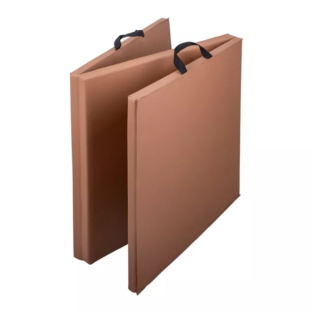 Skladacia gymnastická žinenka inSPORTline Trifold 180x60x3 cm - hnedá
