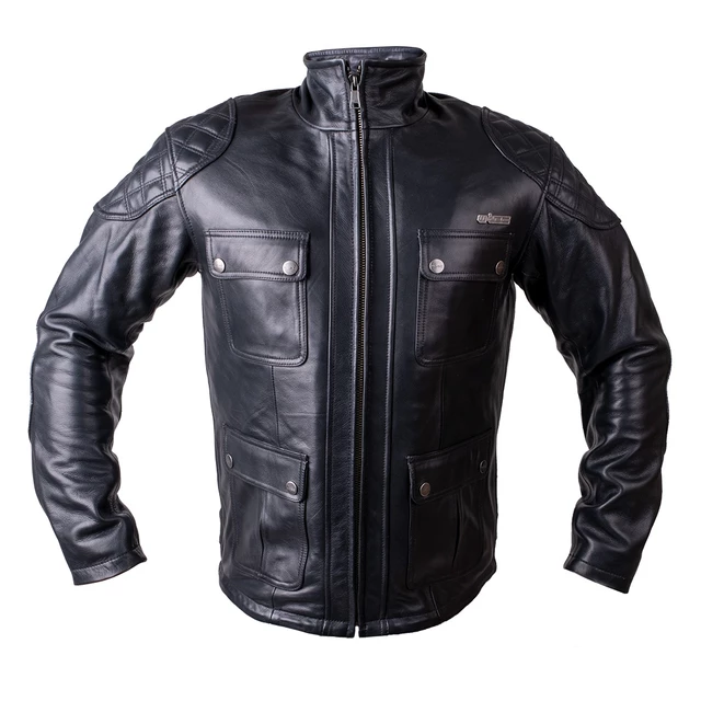Kožená moto bunda W-TEC Valebravo - 2.akosť - čierna