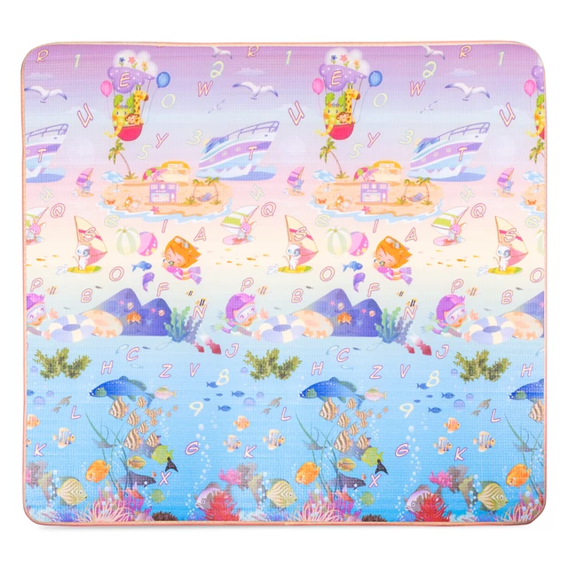 Rolovateľná detská podložka inSPORTline Lhotino 200x180x1,5 cm - Podmorský svet