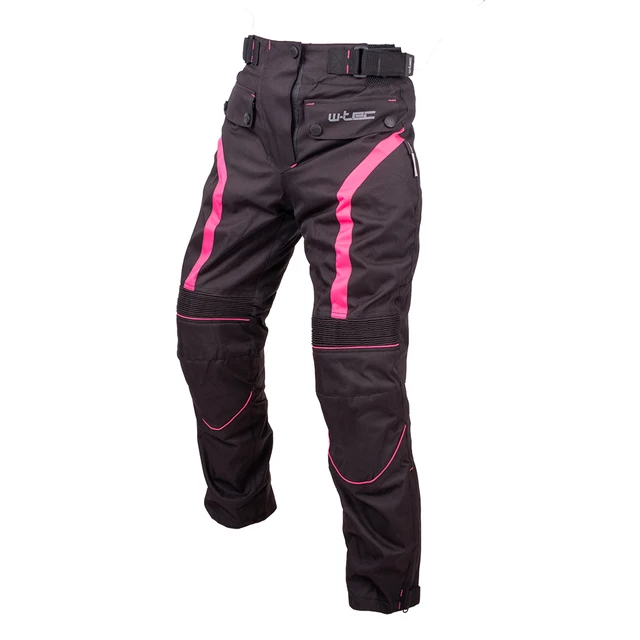 Dámske moto nohavice W-TEC Durmanes Lady - čierno-ružová