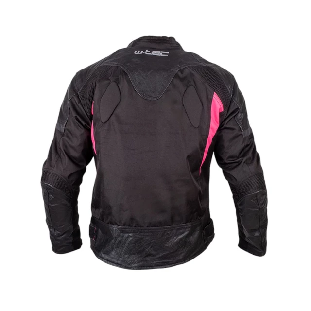 Dámska moto bunda W-TEC Durmana - čierno-ružová