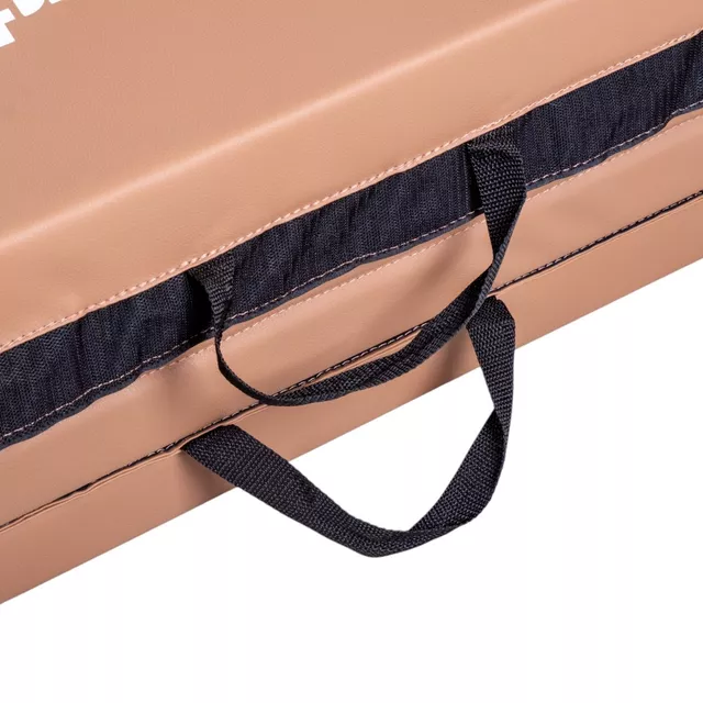 Skladacia gymnastická žinenka inSPORTline Kvadfold 200x120x5 cm - hnedá