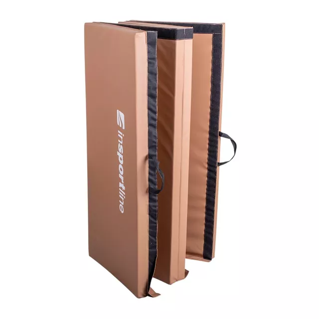 Skladacia gymnastická žinenka inSPORTline Kvadfold 200x120x5 cm - hnedá