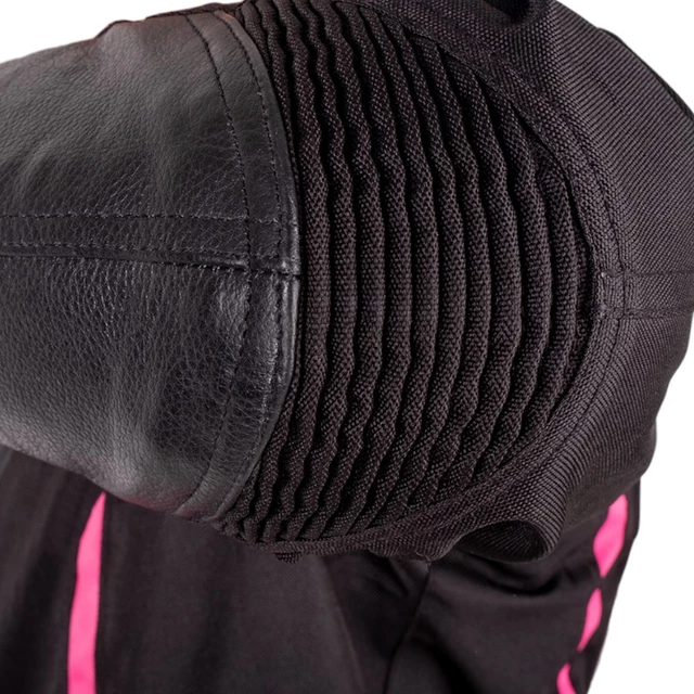 Dámska moto bunda W-TEC Durmana - čierno-ružová