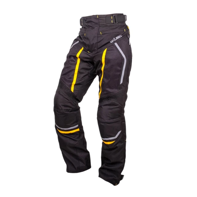 Pánske letné moto nohavice W-TEC Toranio - čierno-žltá