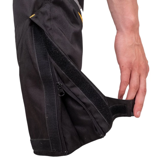 Pánske letné moto nohavice W-TEC Toranio - čierno-žltá