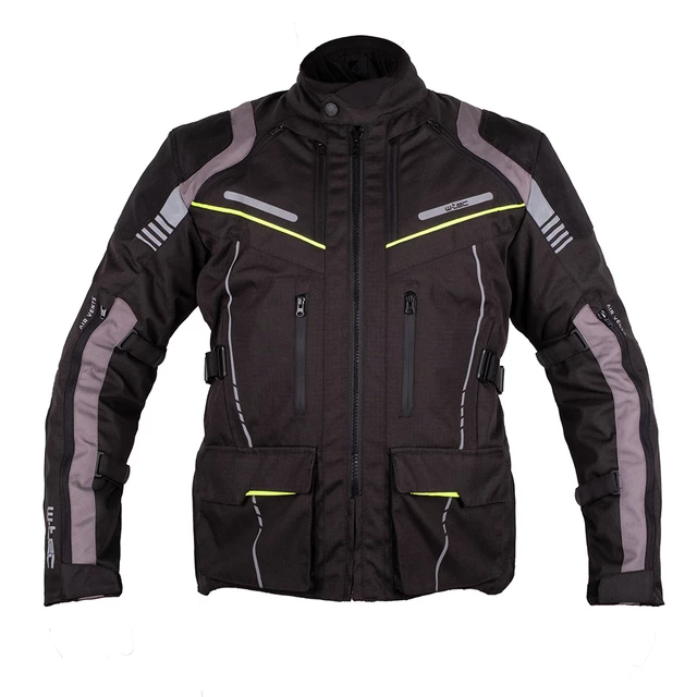 Touringová moto bunda W-TEC Smackton - 2.akosť - čierno-zelená - čierno-zelená