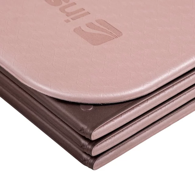 Skladacia podložka na cvičenie inSPORTline Misette 180x61x0,8 cm - bamboo beige-hnedá