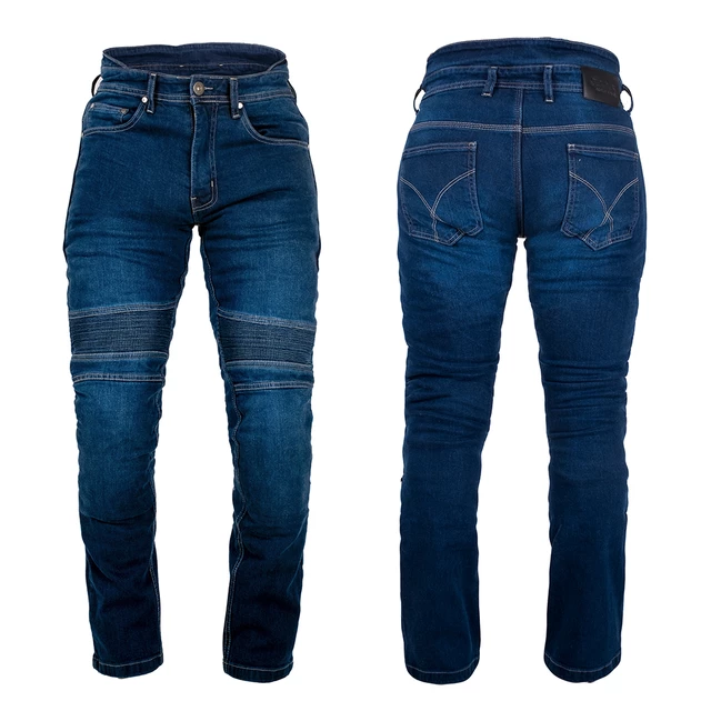 Pánske moto jeansy BOS Micas - Acid Blue - blue