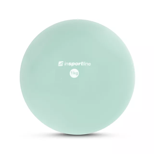 Joga lopta inSPORTline Yoga Ball 1 kg - ružová - mentolová