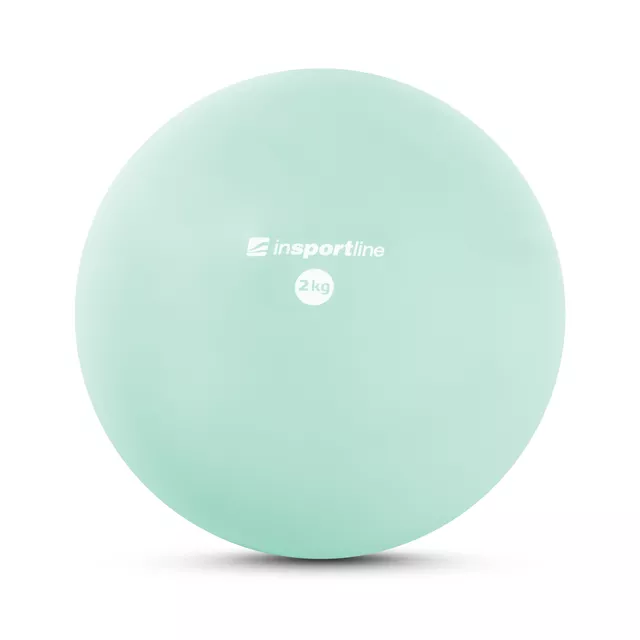 Joga lopta inSPORTline Yoga Ball 2 kg - ružová - mentolová