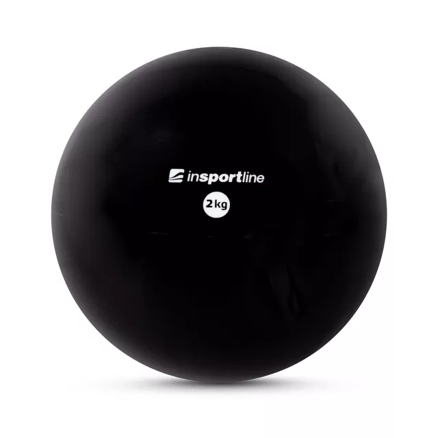 Joga lopta inSPORTline Yoga Ball 2 kg - ružová - čierna