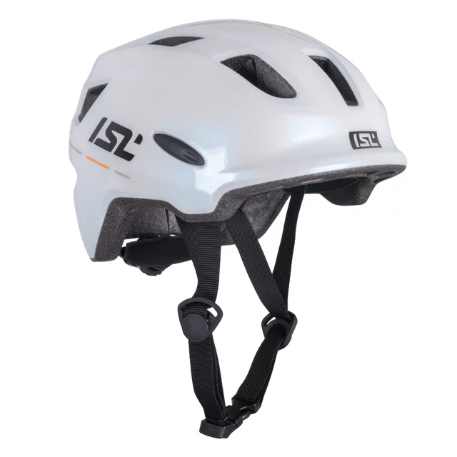 Detská cyklo prilba s LED svetlom ISL Lumitto - Blush Pink - Pearl White