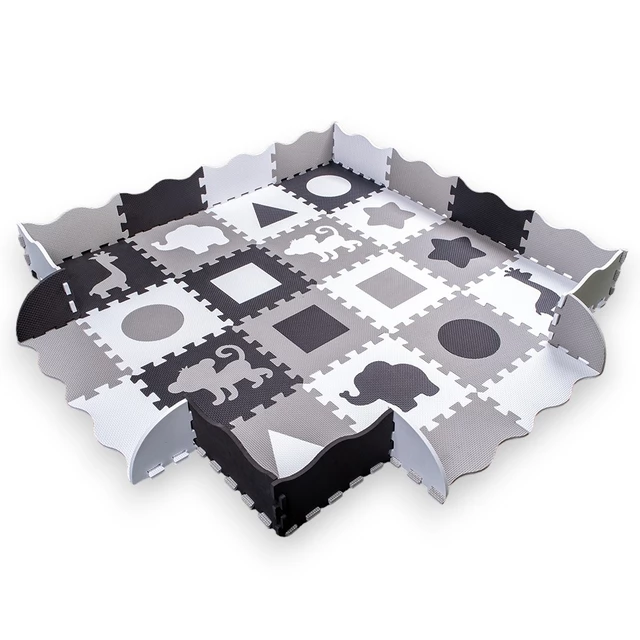 Penové puzzle s ohrádkou inSPORTline Trastino 30,5x30,5x1 cm, 36ks