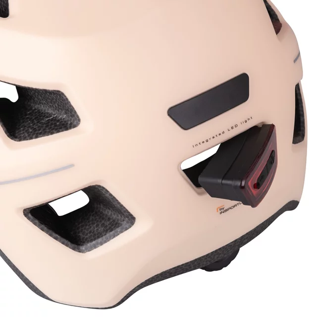 Detská cyklo prilba s LED svetlom ISL Lumitto - Blush Pink