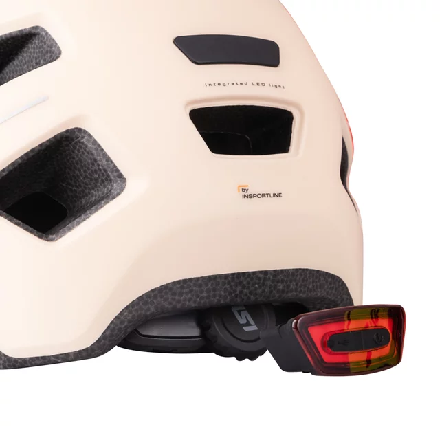 Detská cyklo prilba s LED svetlom ISL Lumitto - Blush Pink