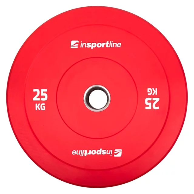 Súprava 2x5ks gumových kotúčov inSPORTline Bumper Plate Go 2x 5-25 kg 50 mm