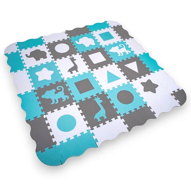 Penové puzzle s ohrádkou inSPORTline Smarfino 30,5x30,5x1 cm, 36ks
