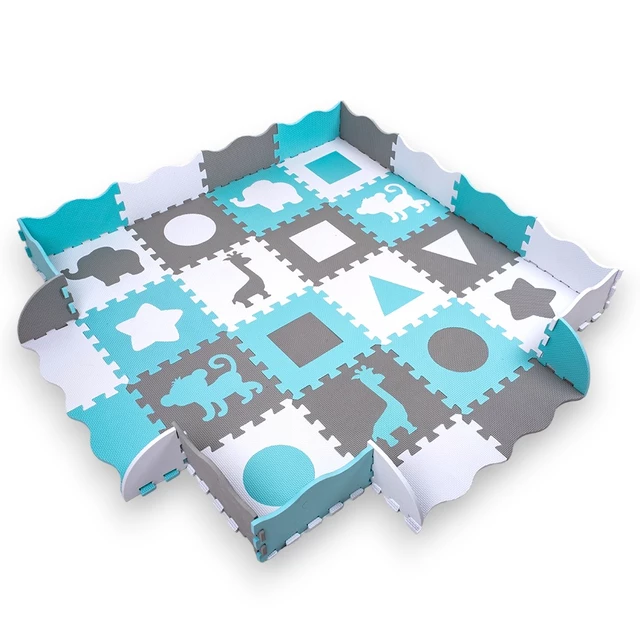 Penové puzzle s ohrádkou inSPORTline Smarfino 30,5x30,5x1 cm, 36ks