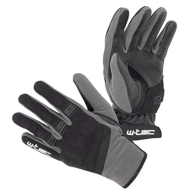 Letné moto rukavice W-TEC Groniko - šedo-čierna - šedo-čierna