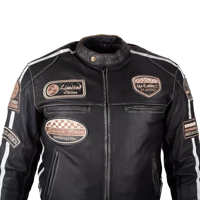 Pánska kožená moto bunda W-TEC Sheawen Vintage