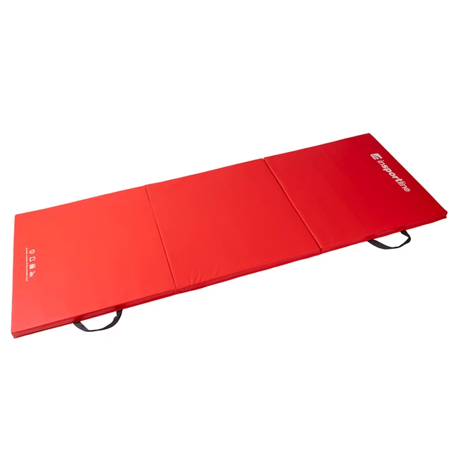 Skladacia gymnastická žinenka inSPORTline Trifold 180x60x3 cm - hnedá