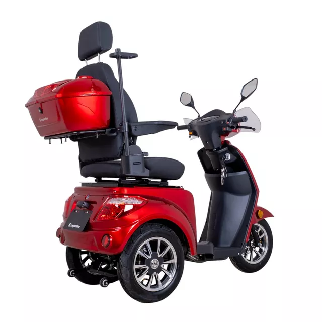 Elektrický trojkolesový vozík inSPORTline Zorica Deluxe s elektromagnetickou brzdou - vínová