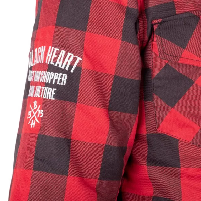 Moto košeľa W-TEC Black Heart Rattlesneak - červeno-čierna kockovaná