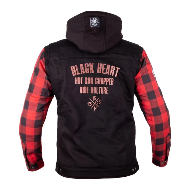 Moto bunda W-TEC Black Heart Radikaal - červeno-čierna