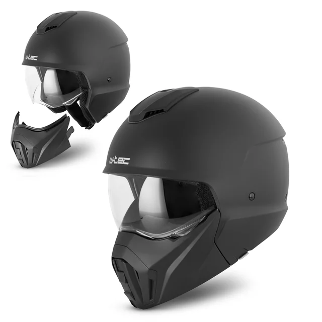 Modulárna prilba W-TEC Satalone - Black Matt - Black Matt