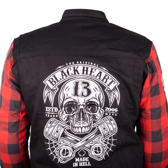Bunda na chopper W-TEC Black Heart Ruffster - čierno-červená