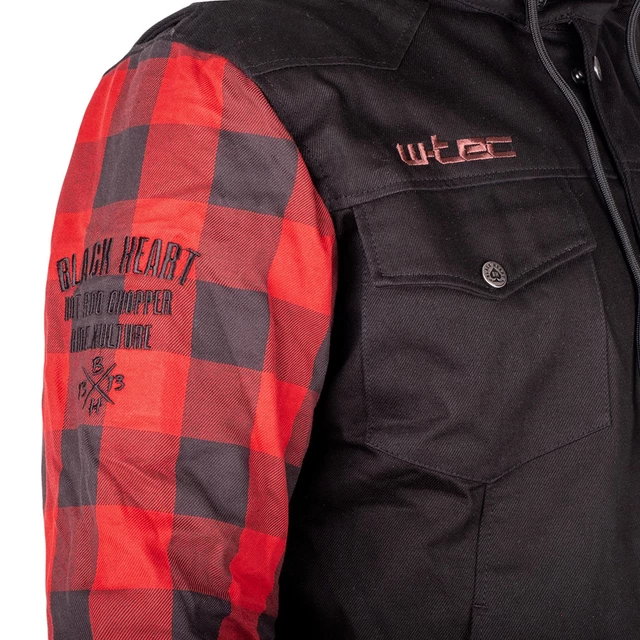 Moto bunda W-TEC Black Heart Radikaal - červeno-čierna