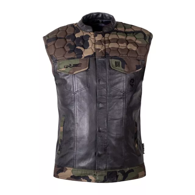 Moto vesta W-TEC Black Heart Regimento - tmavo šedá-kamufláž