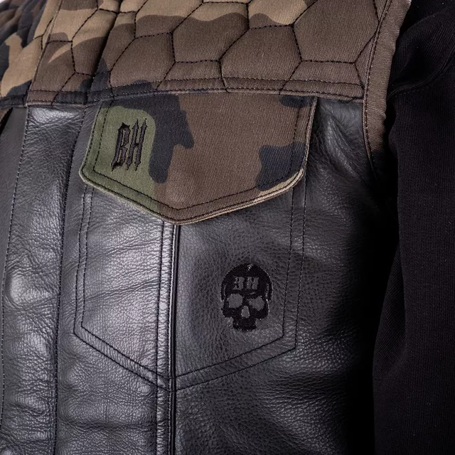 Moto vesta W-TEC Black Heart Regimento - tmavo šedá-kamufláž