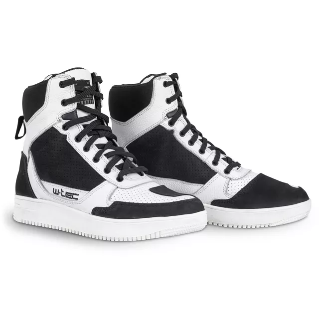 Moto topánky W-TEC Bastige - čierno-biela