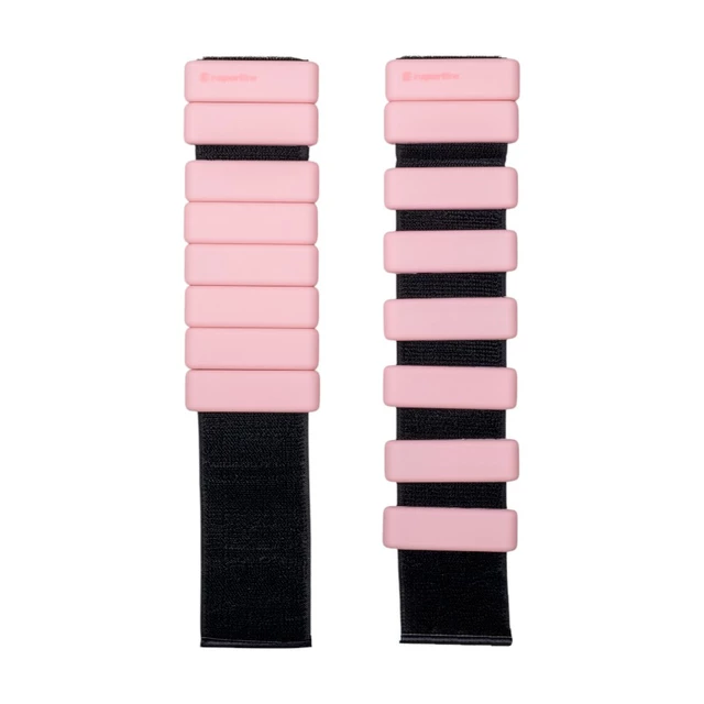 Fitness závažie na členok a zápästie inSPORTline Brace 2x0,5 kg - ružová