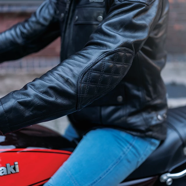 Kožená moto bunda W-TEC Valebravo - 2.akosť - čierna