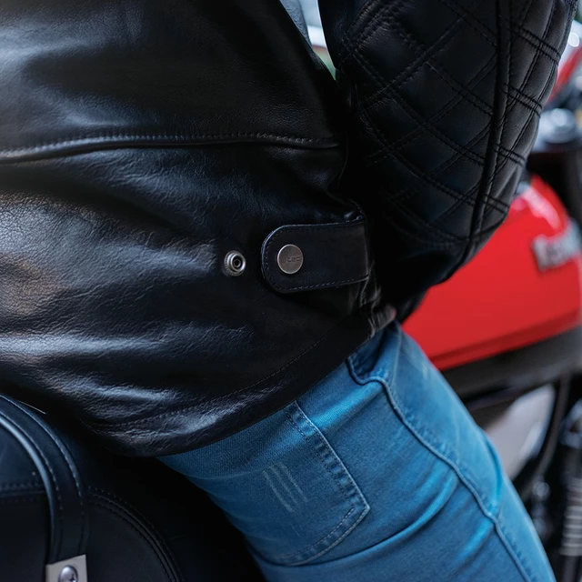 Kožená moto bunda W-TEC Valebravo - 2.akosť - čierna
