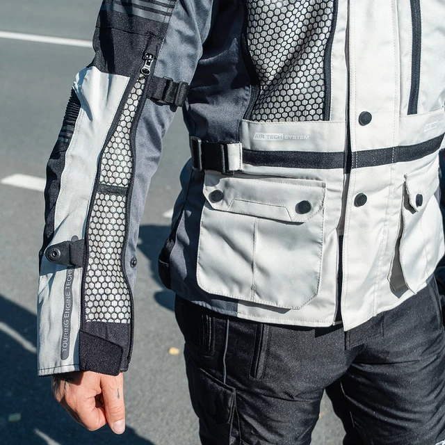 Pánska touringová moto bunda BOS Maximum - Gray