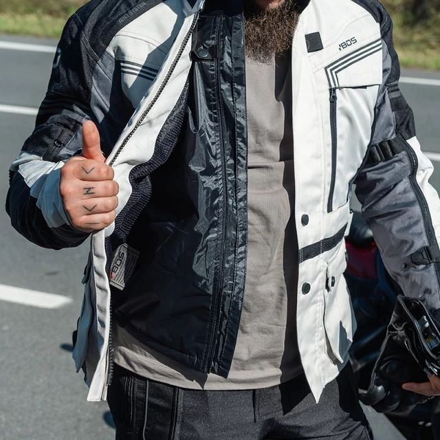 Pánska touringová moto bunda BOS Maximum - Gray