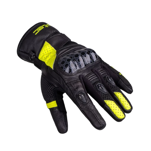 Moto rukavice W-TEC Kudavo - čierna-fluo