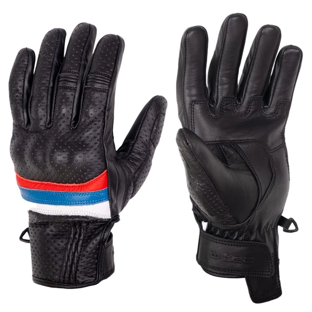 Letné kožené moto rukavice W-TEC Laudero - béžová