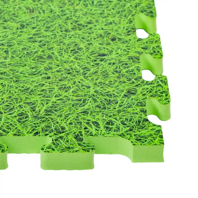 Puzzle tatami podložka inSPORTline Zemalpro 100x100x2 cm - motív trávníka