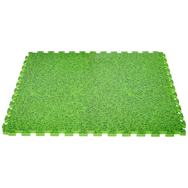 Puzzle tatami podložka inSPORTline Zemalpro 100x100x2 cm - motív trávníka