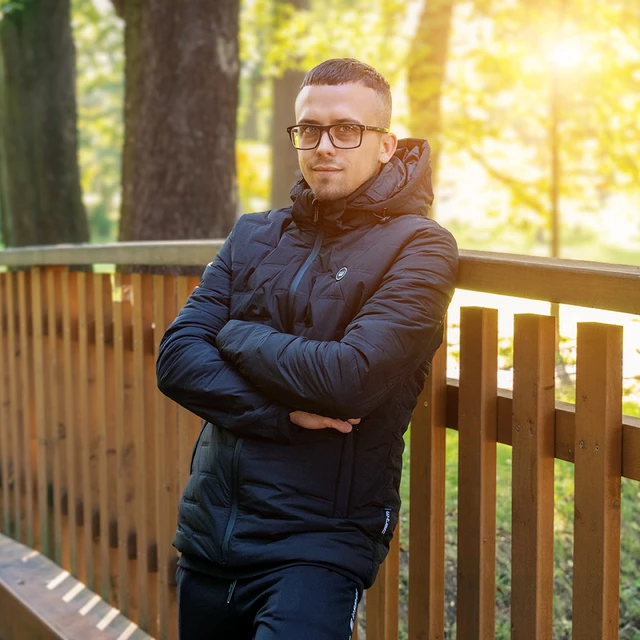Pánska vyhrievaná bunda W-TEC HEATborg - Khaki