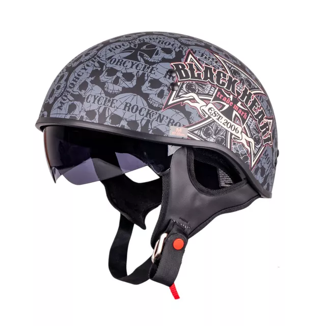 Moto prilba W-TEC Black Heart V535 Cross Skull