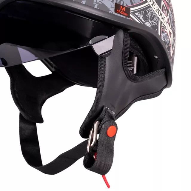 Moto prilba W-TEC Black Heart V535 Cross Skull