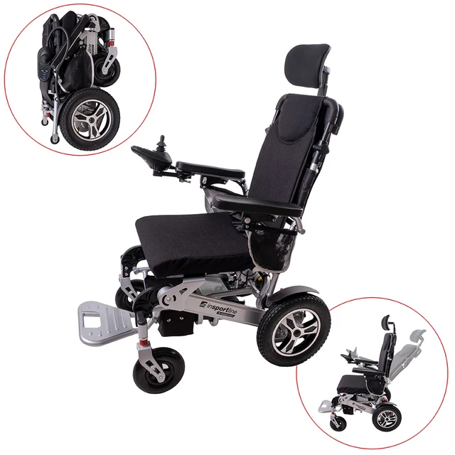 Elektrický vozík inSPORTline Hawkie Evo s polohovateľným operadlom 700W - 2.akosť