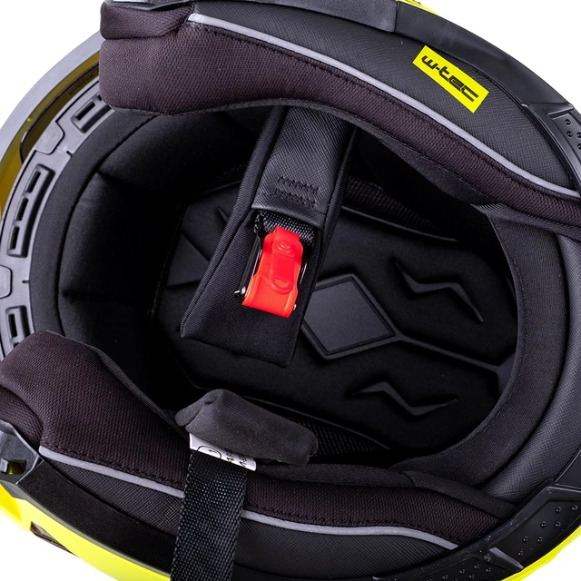 Výklopná moto prilba W-TEC Cullo - fluo žltá