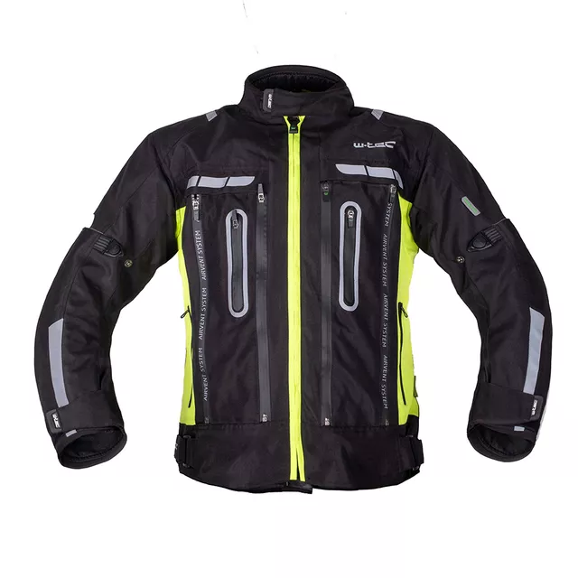 Moto bunda W-TEC Gelnair EVO - čierna-fluo - čierna-fluo
